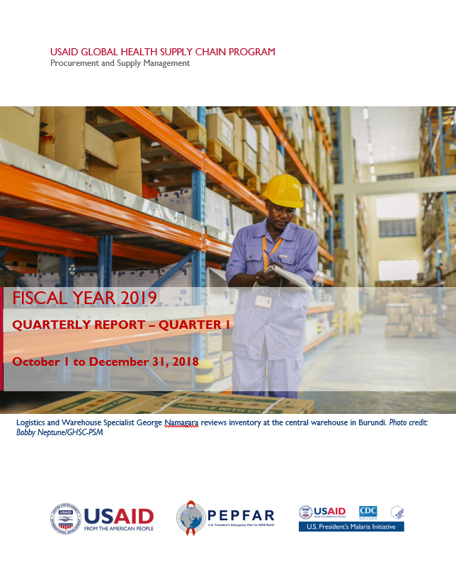 GHSC-PSM Quarterly Report FY 2019 Q1