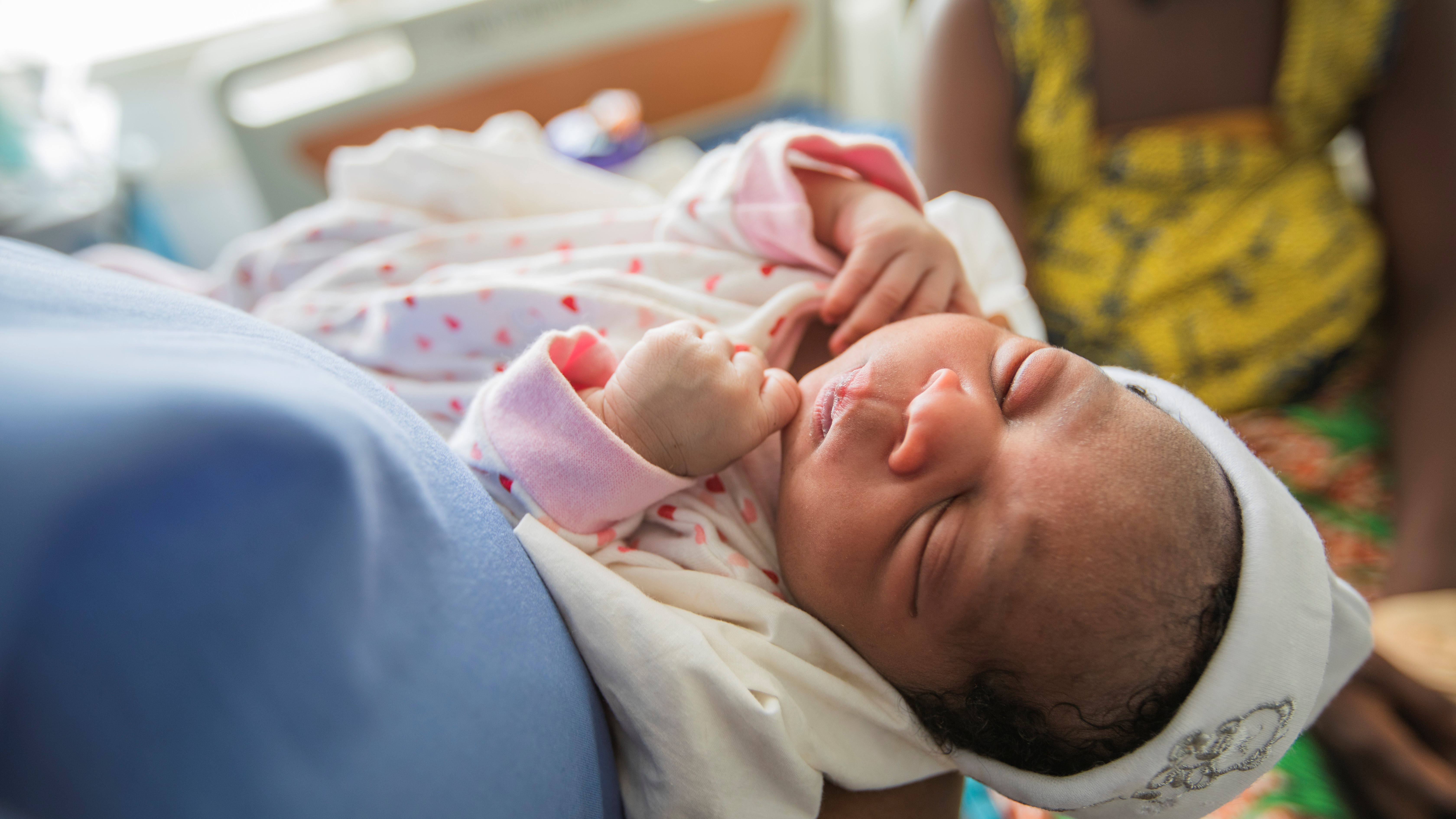 newborn baby in Ghanaian hospital 