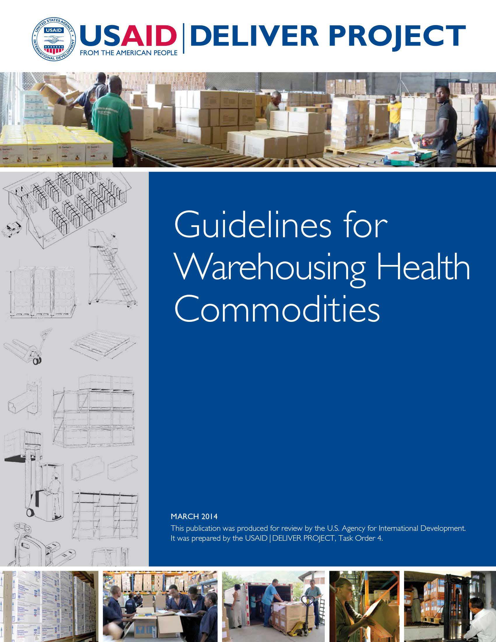 Cover for the Guidelines for Warehousing Health Commodities