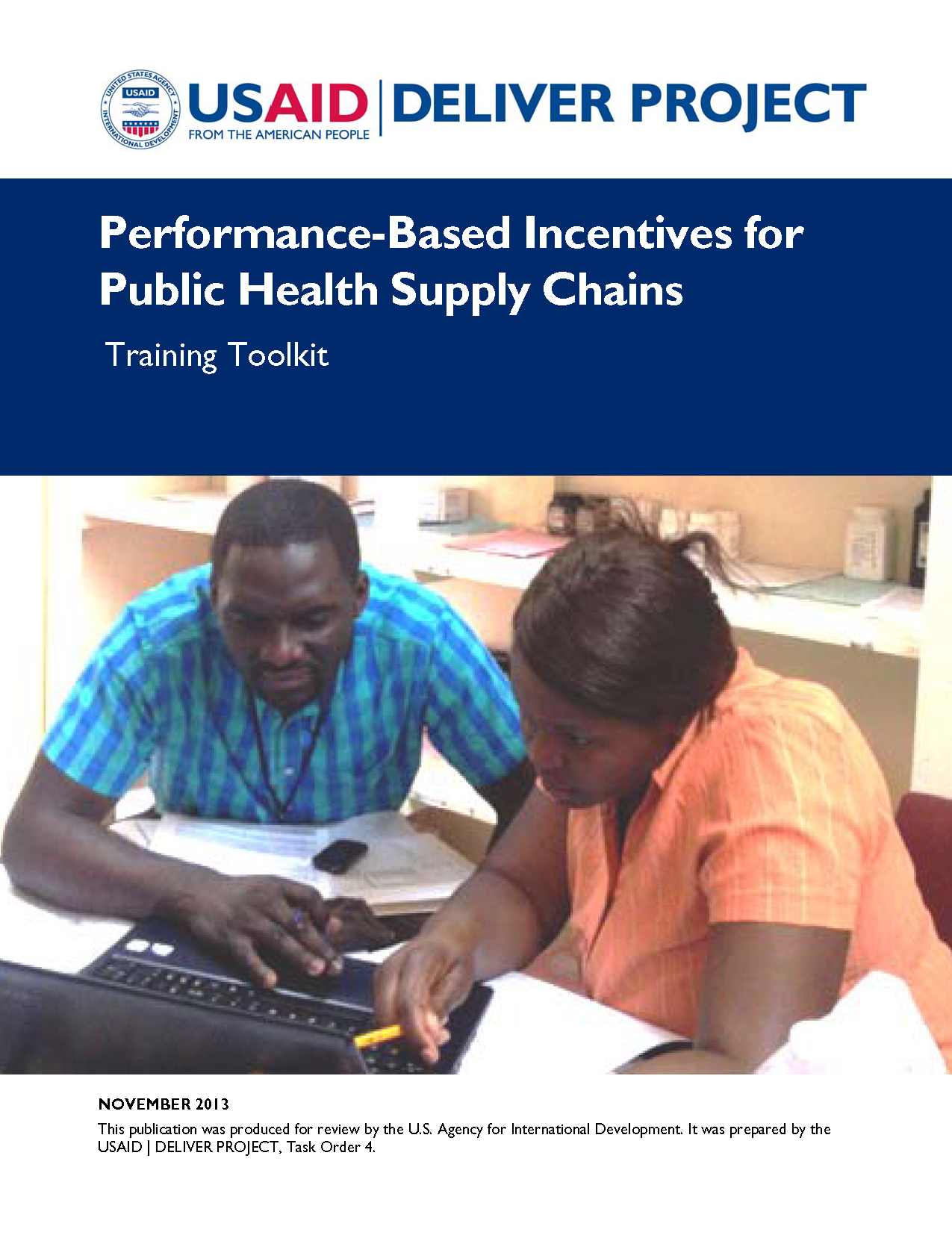 Cover Performance-based Incentives for Public Health Supply Chains Training Toolkit