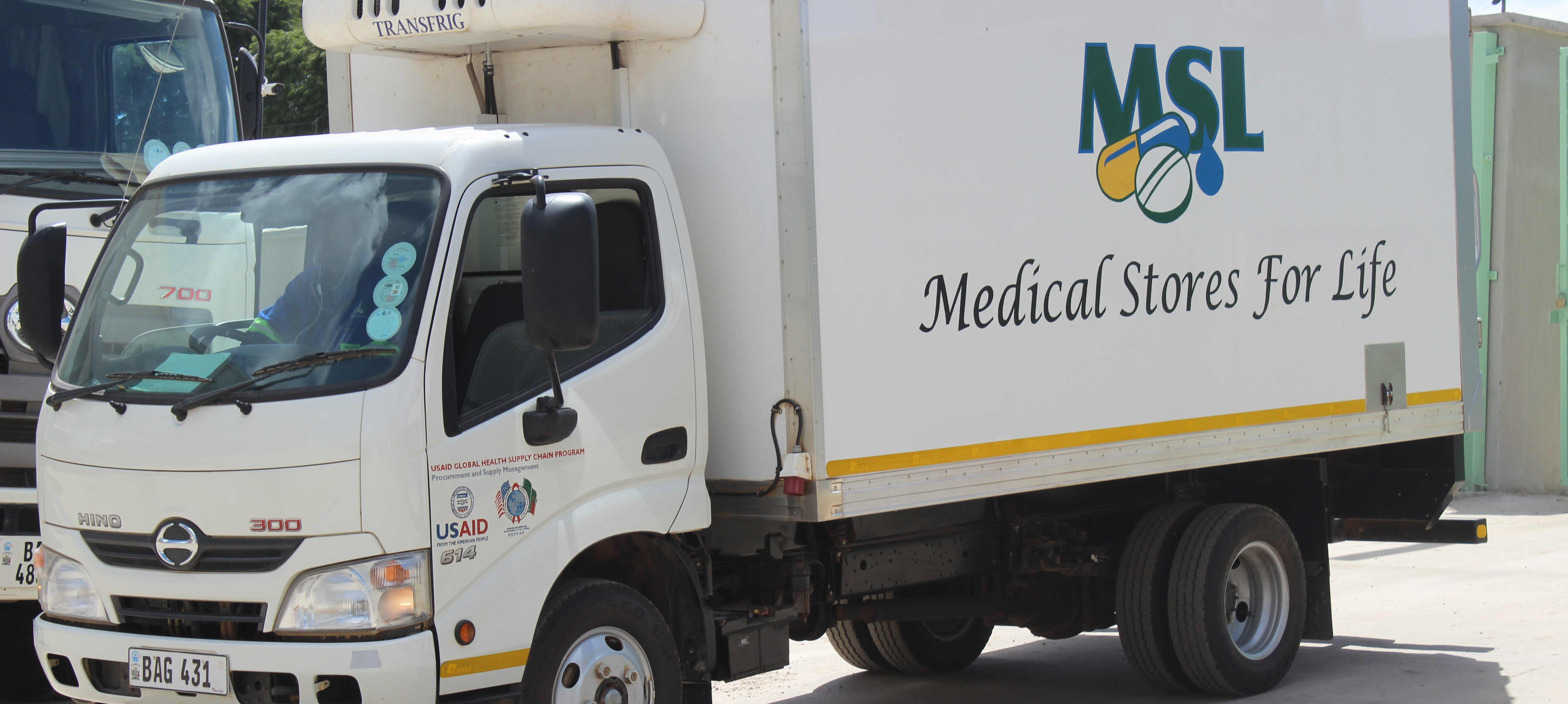 PEPFAR donated three refrigerated trucks like this to help Medical Stores Limited deliver cold-chain laboratory supplies to laboratories sites in Zambia.