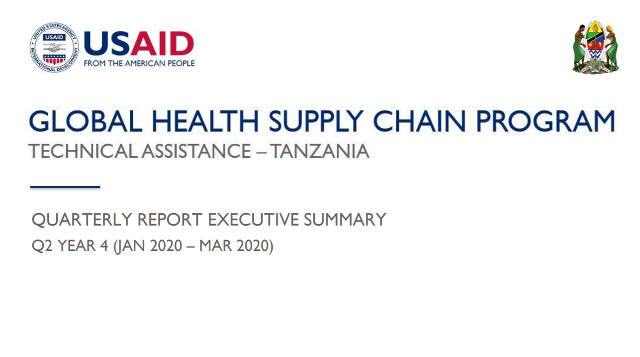 GHSCPSM TA Tanzania Y4Q2 Report Summary