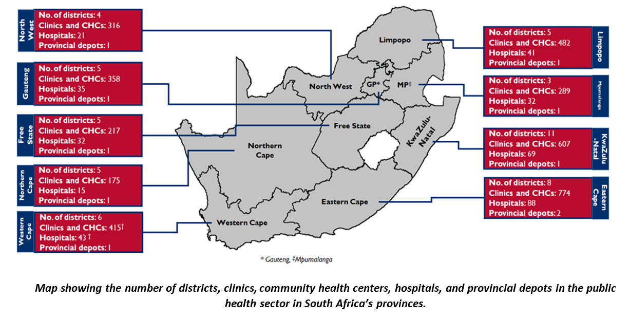 GHSC-TA South Africa Map