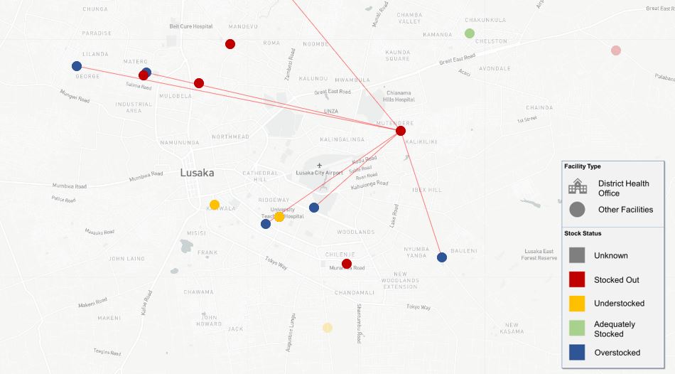 Lusaka RDT map