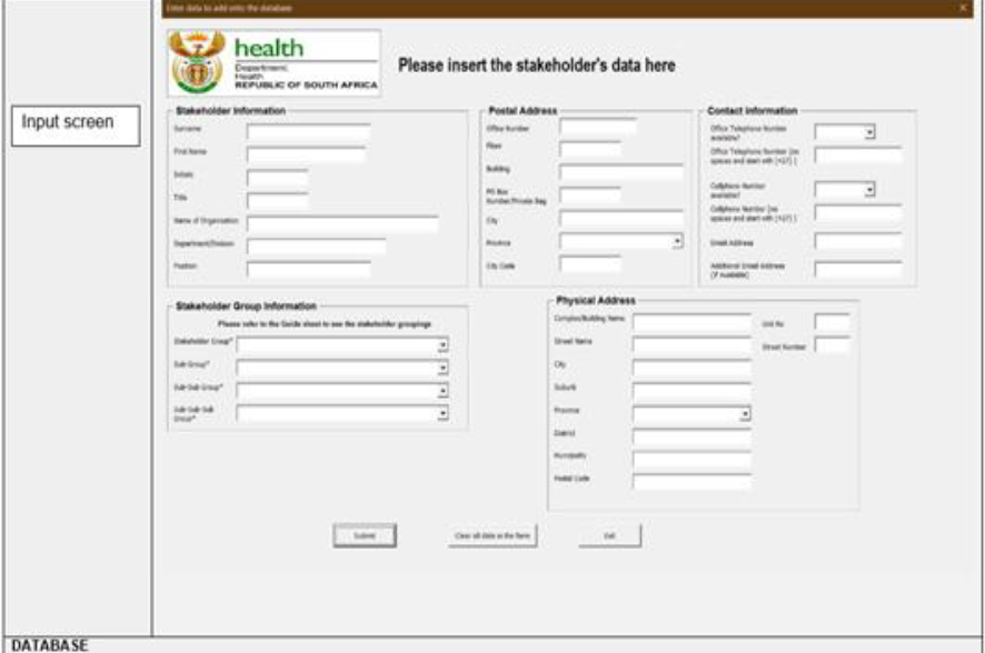 EDP Stakeholder Database Screenshot