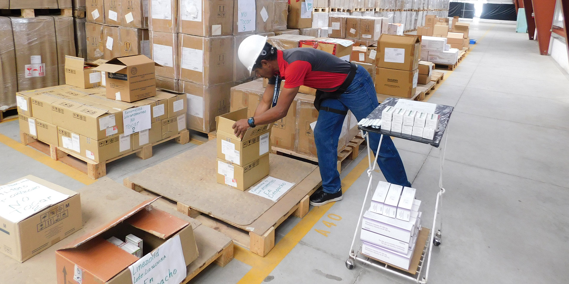  Checking stock in a warehouse