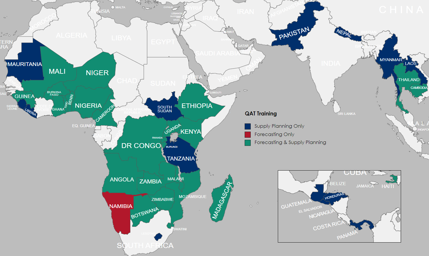 Countries Trained to Use QAT