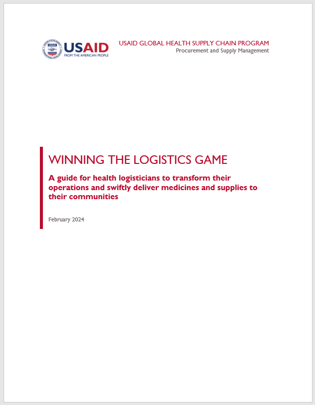cover page with title, USAID logo and date published