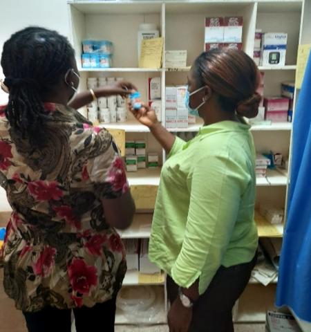 GHSC-PSM staff conduct mentorship at Arcelor Mittal Dispensary, Buchanan, Liberia