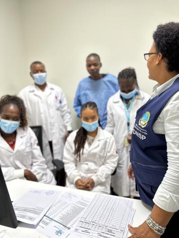 Dr Sandra and a team of health workers at the Sanatorium Hospital